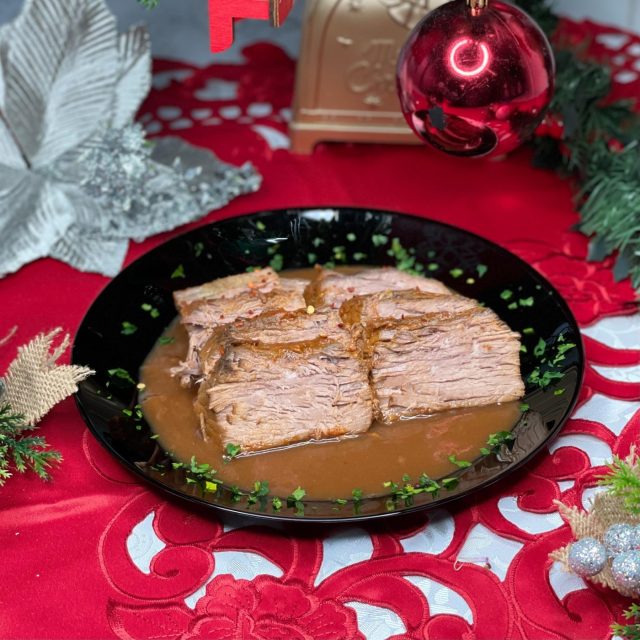 Roasted beef cu sos brun