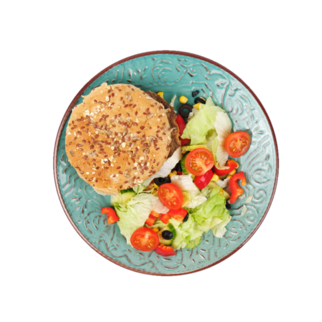 Burger de vita cu minisalata 250g