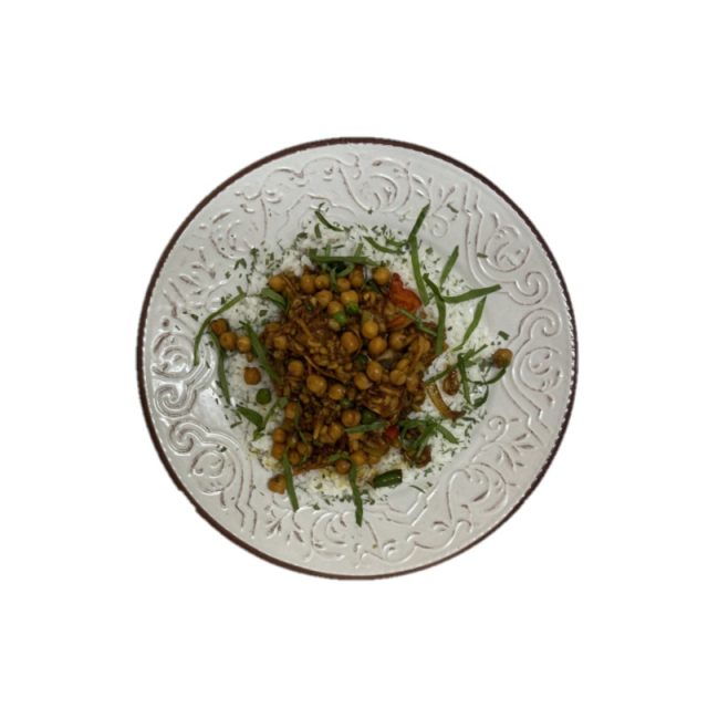 Chickpeas Teriaky cu orez si coriandru 250g/350g/500g