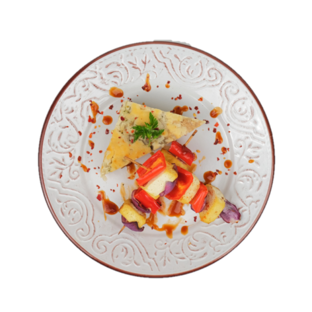Frigaruie de tofu cu conopida, broccoli, cartofi, ardei si anghinare gratinate 250g/350g/500g