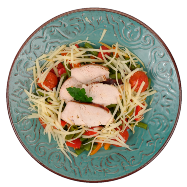 Pui Tex-Mex cu mozzarella și legume 350g