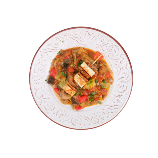Ratatoille cu creveti si bacon 250g