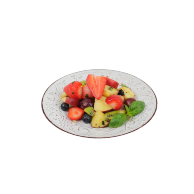 Salata de fructe cu menta si busuioc 120g