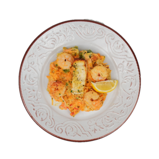 Sote de legume cu creveti si file de cod 350g