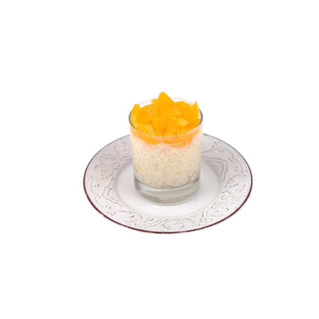 Budinca de tapioca cu piersici 120g