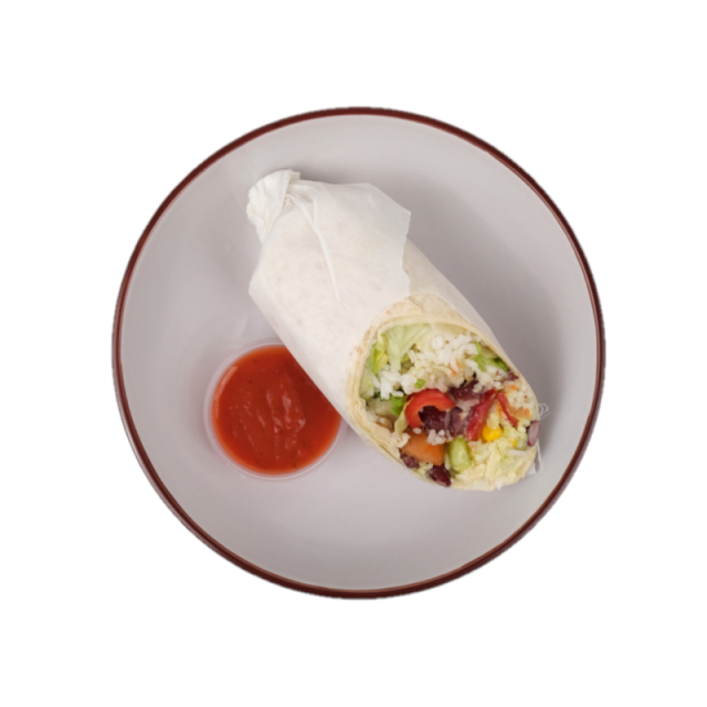 Burrito cu mozzarella, avocado, fasole rosie, orez si salsa de rosii 400g