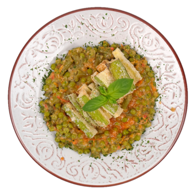Tocăniță mediteraneeană de năut cu mazăre și fasole verde 250g/350g/500g