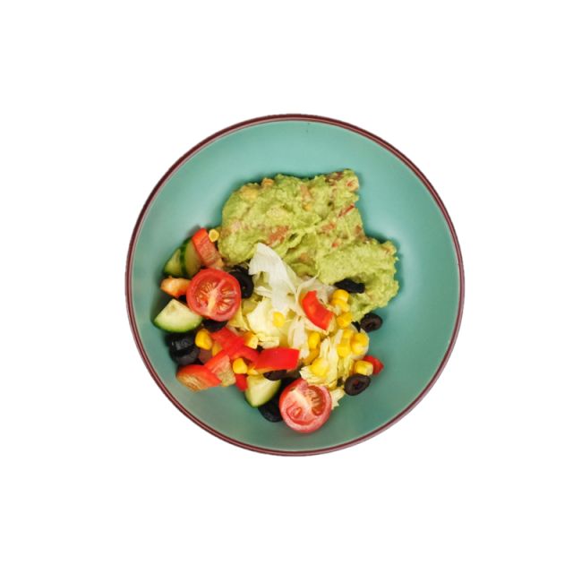 paine integrala, guacamole si minisalata 200g/300g400g