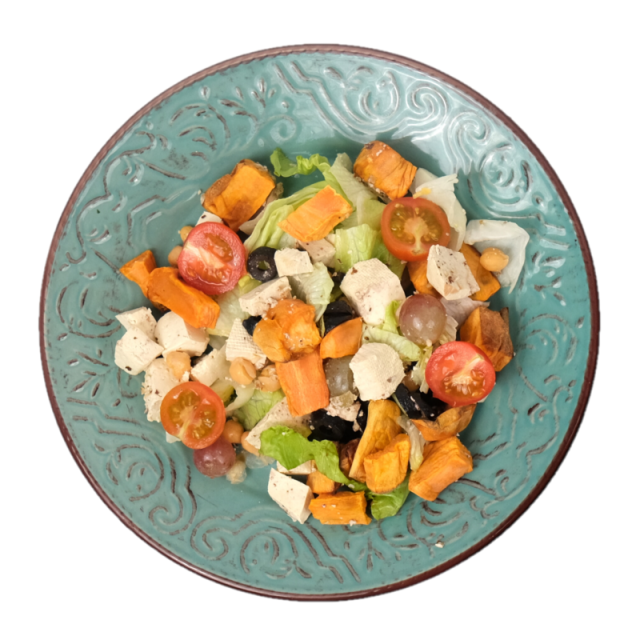 Salata cu cartofi dulci, naut si tofu 250g/350g/500g