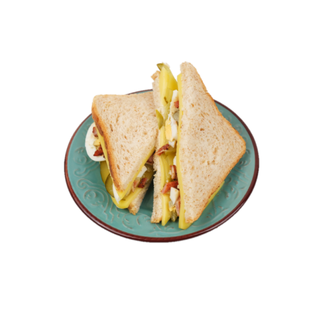 sandwich cu bacon, ou si cascaval 200g