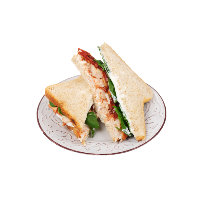 sandwich cu piept de pui, feta si baby spanac 200g