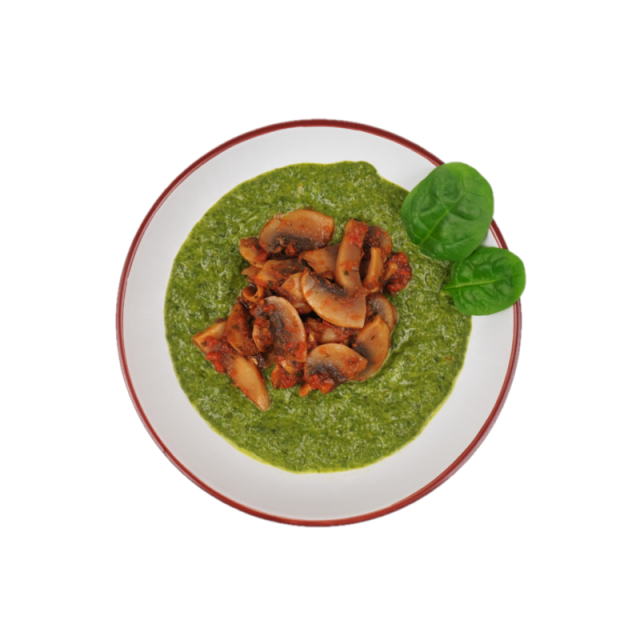 Spanac cu ciuperci sote 200g/300g/400g