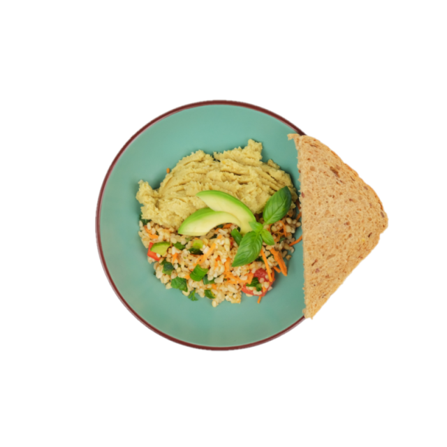 Humus cu guacamole si salata tabouleh 200g/300g/400g