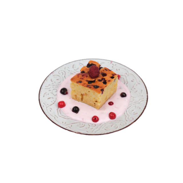 Chec cu crema de branza, smantana si fructe de padure 120g/150g/200g